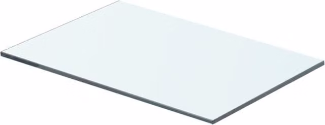Berkfield Home Clear Glass Shelf Panel W: 40 cm, D: 20 cm, H: 1 cm
