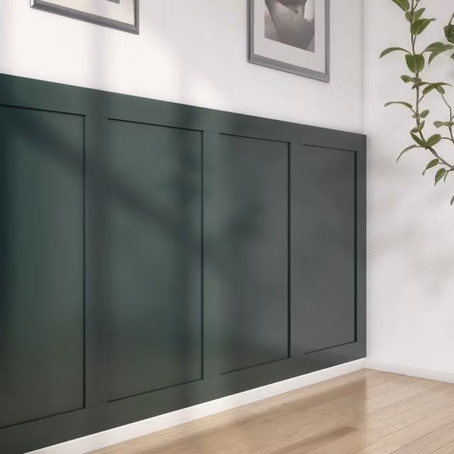 Cheshire Mouldings Snowdon Timber WPKT4 MDF Wall Panelling Kit, Natural Wood Look, Pack of 5, H: 97 mm, W: 97 mm, D: 9 mm