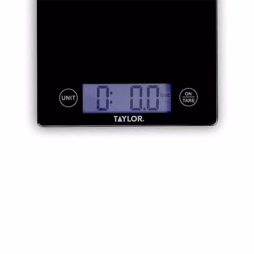 Taylor Digital Kitchen Food Scales with Glass Platform, Black, 5 kg Capacity – 2