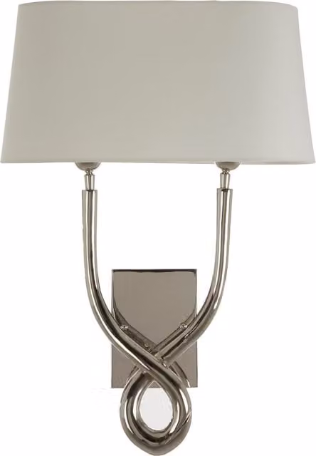Orsina Skye Wall Light with Cross Base in White and Silver Metal