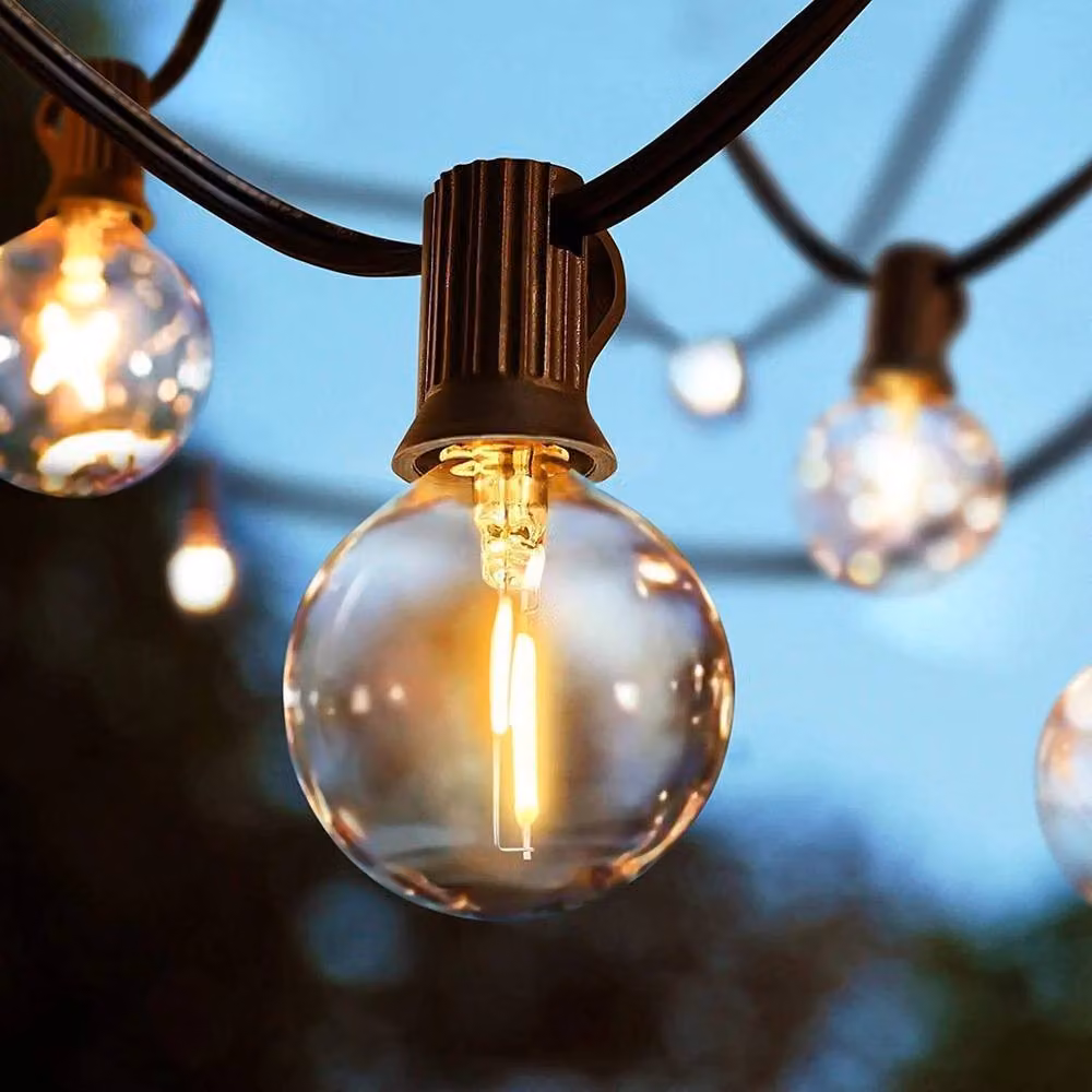 EONLION 6 Pack E12 G40 LED Globe Light Bulbs, Warm White 2700K, Transparent – 2