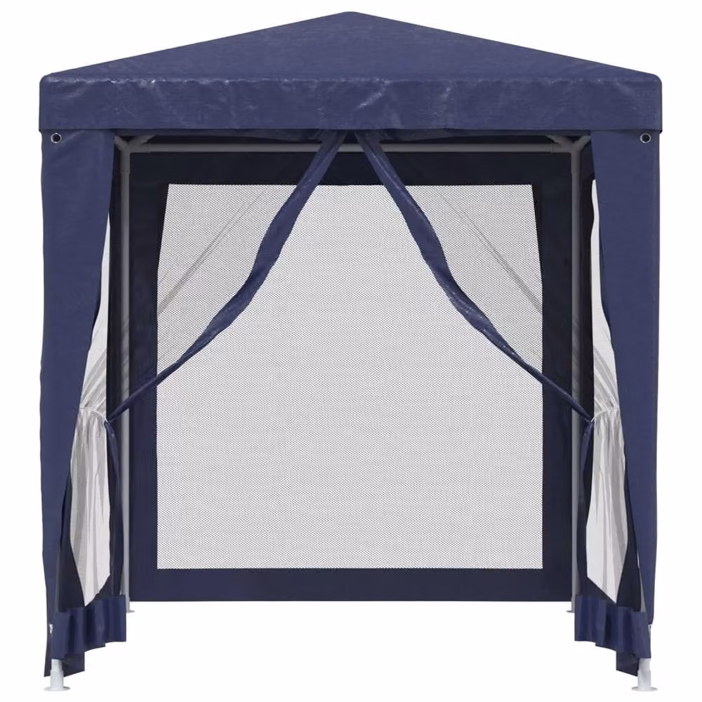 Berkfield Home Party Tent with 4 Mesh Sidewalls, Blue, W/D: 2 x 2 m – 3