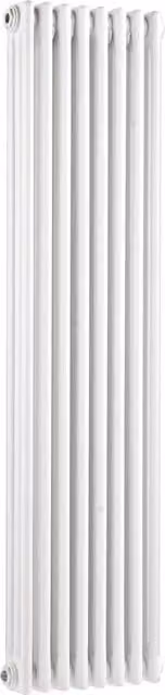 Balterley Triple Column Traditional Radiator, High Gloss White, H 150 cm x W 36.8 cm