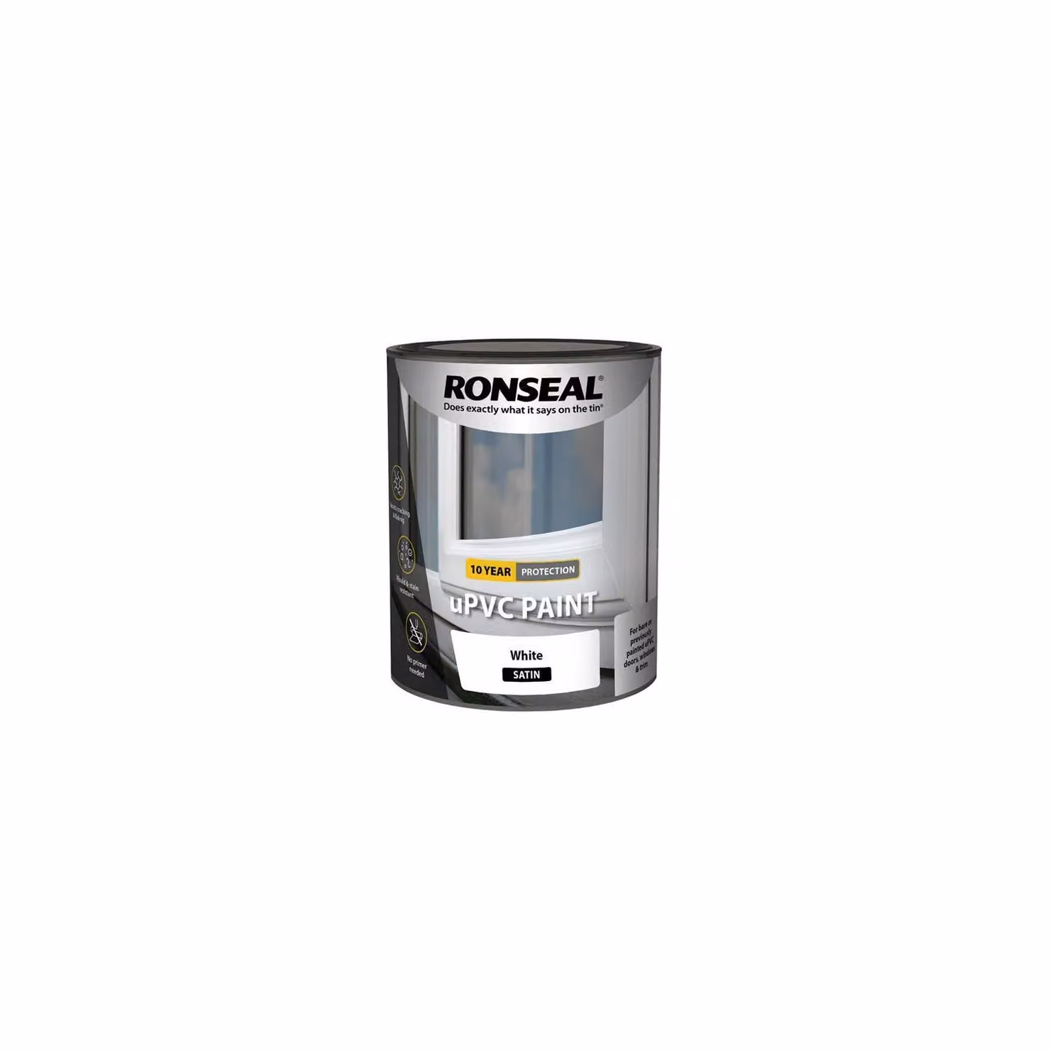 Ronseal uPVC Paint White Satin 0.75 l – 2