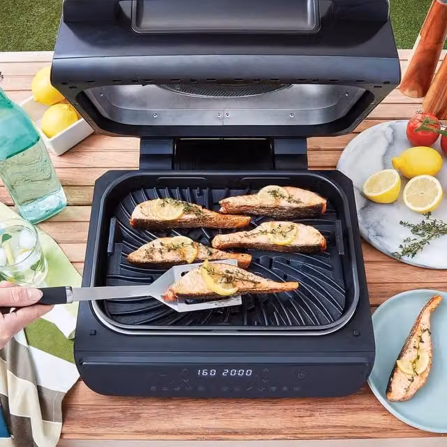 Basilico 2-in-1 Electric Grill and Air Fryer, 1800W, Black – 1