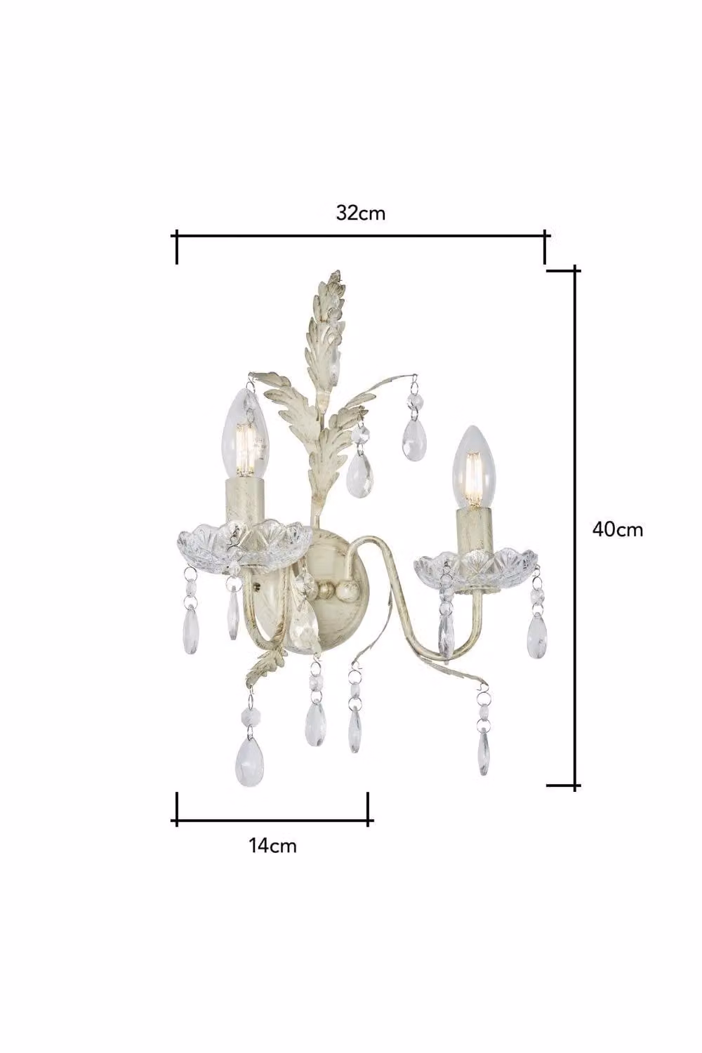 BHS Lighting Paisley Beige and White Wall Light – 3
