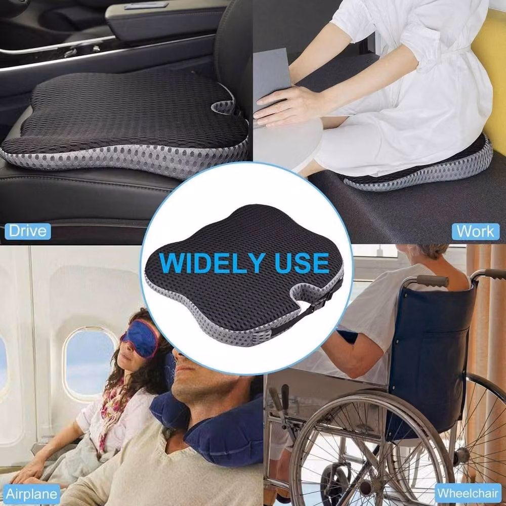 NESTLUNE Memory Foam Wedge Car Seat Cushion in Black, W/D/H: 120 x 135 cm – 7