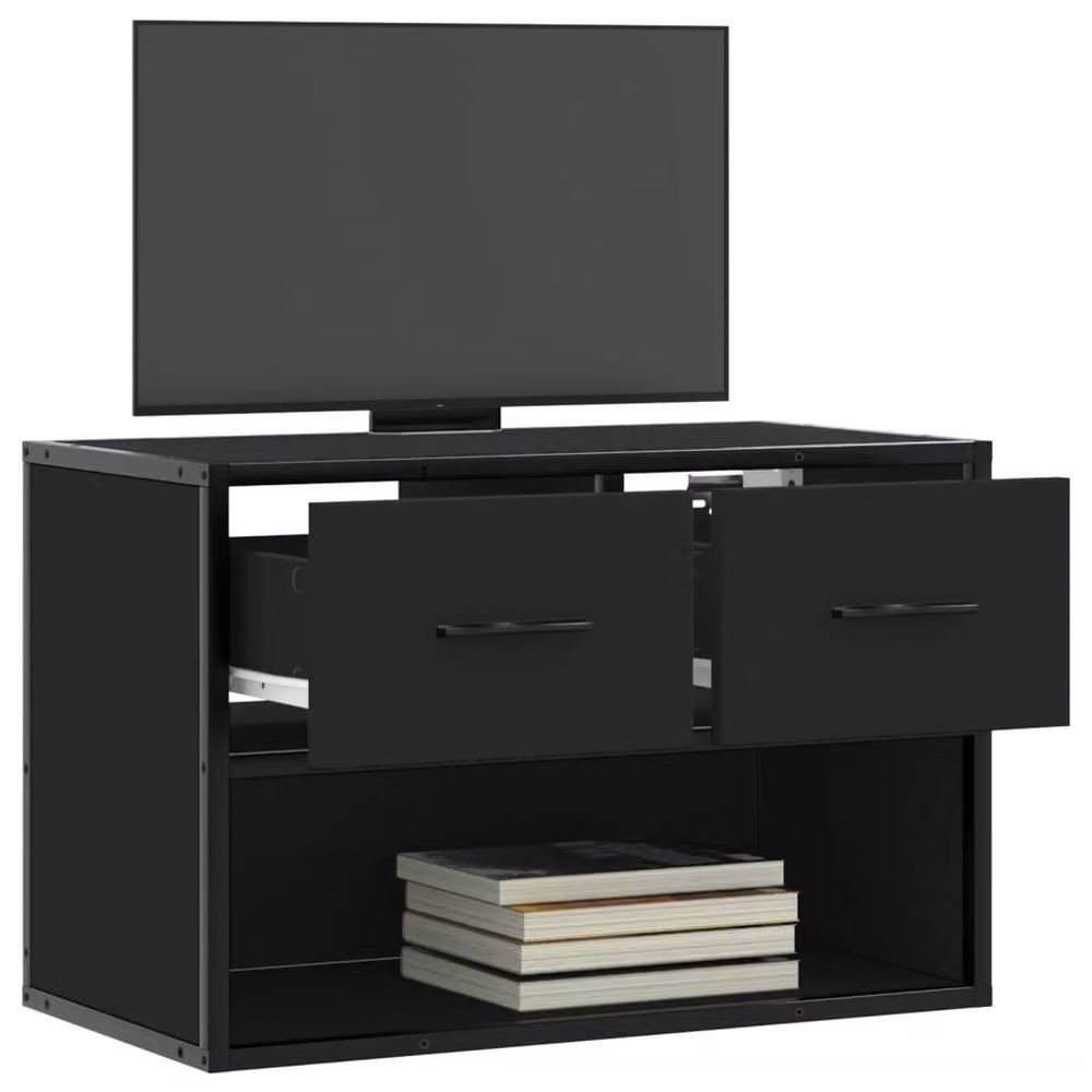 Berkfield Home Industrial TV Cabinet in Black, W/D/H: 60 x 31 x 39.5 cm – 3