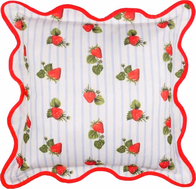 Make it a Home Blue and White Striped Square Outdoor Cushion with Stain Repellent Fabric