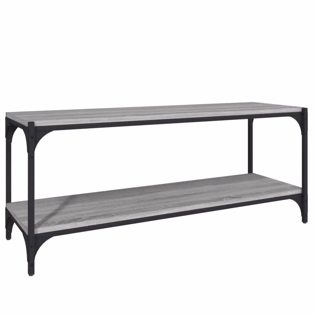 Berkfield Home Grey Sonoma TV Cabinet in Engineered Wood and Steel, W/D/H: 100 x 33 x 41 cm – 3