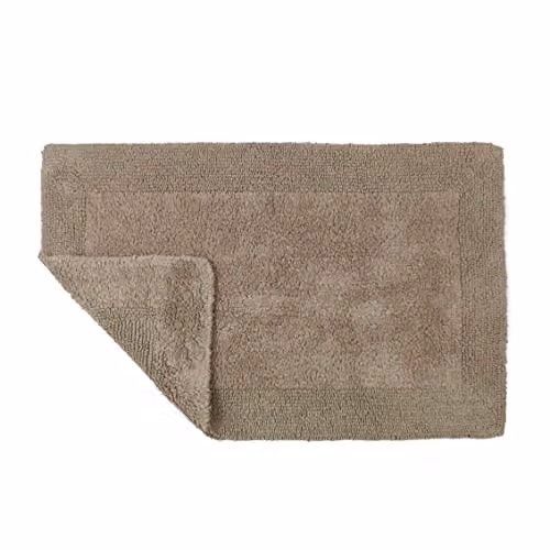 Allure Bath Fashions Elegance Reversible Heavyweight Cotton Bath Mat, W: 53 cm, D: 85 cm, Purple/Brown – 2