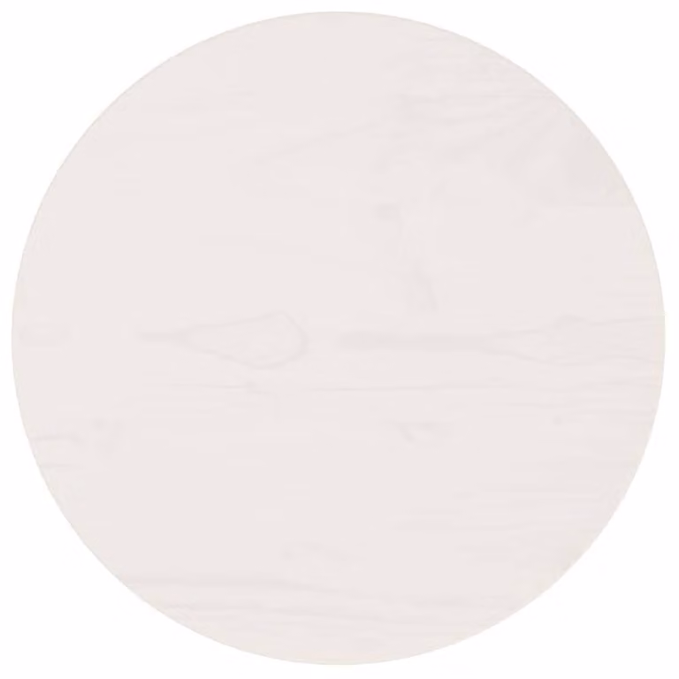 Berkfield Home White Solid Wood Pine Table Top, Diameter: 40 cm, Height: 2.5 cm