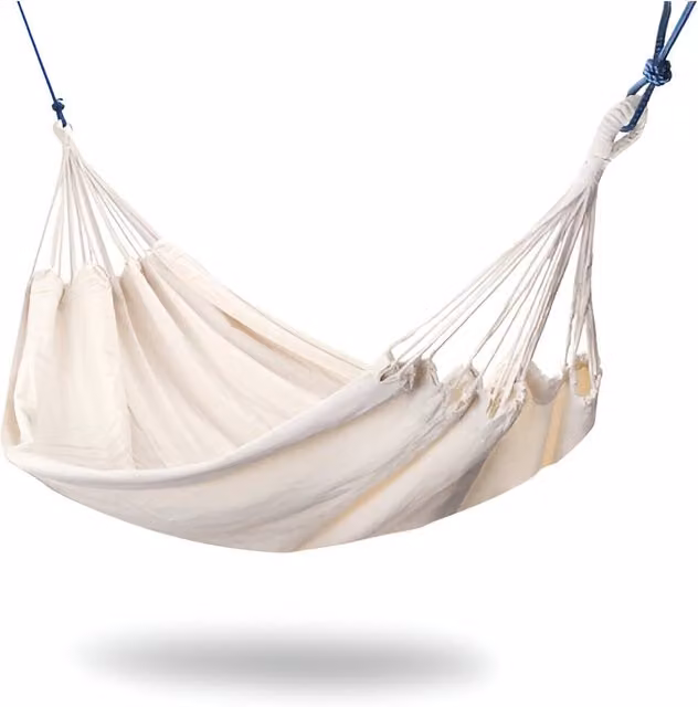 Primrose Double Hammock with Travel Bag and Fittings in White