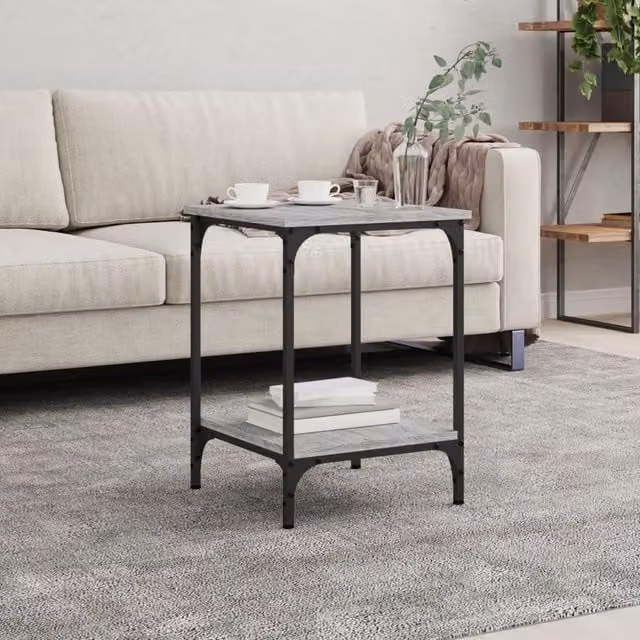 Berkfield Home Grey Sonoma Coffee Table W/D/H: 40 x 40 x 55 cm – 1