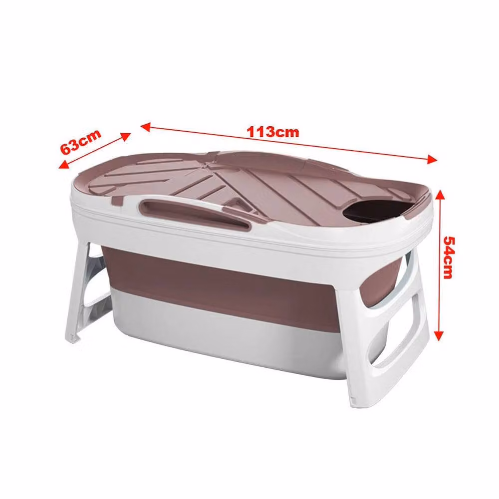 PAWNORA SmallSpace Folding Shower Bathtub in Pink, W/D/H: 113 x 63 x 54 cm – 2