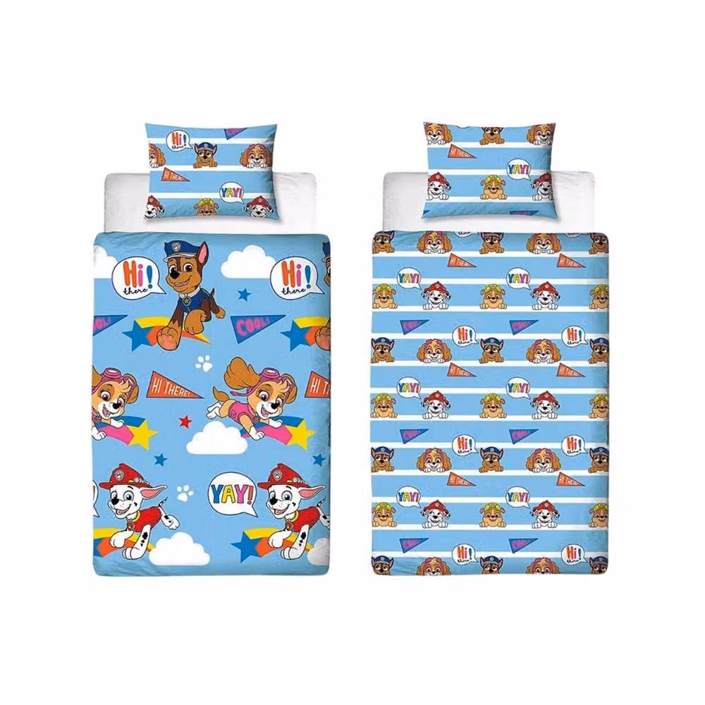 Paw Patrol Reversible Blue Microfibre Duvet Cover and Pillowcase Set, W/D/H: 135 x 200 cm and 90 x 200 cm – 2
