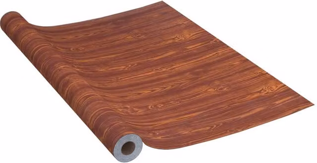 Berkfield Home Self-adhesive Acacia Furniture Film, Brown PVC, W: 500 cm, H: 90 cm