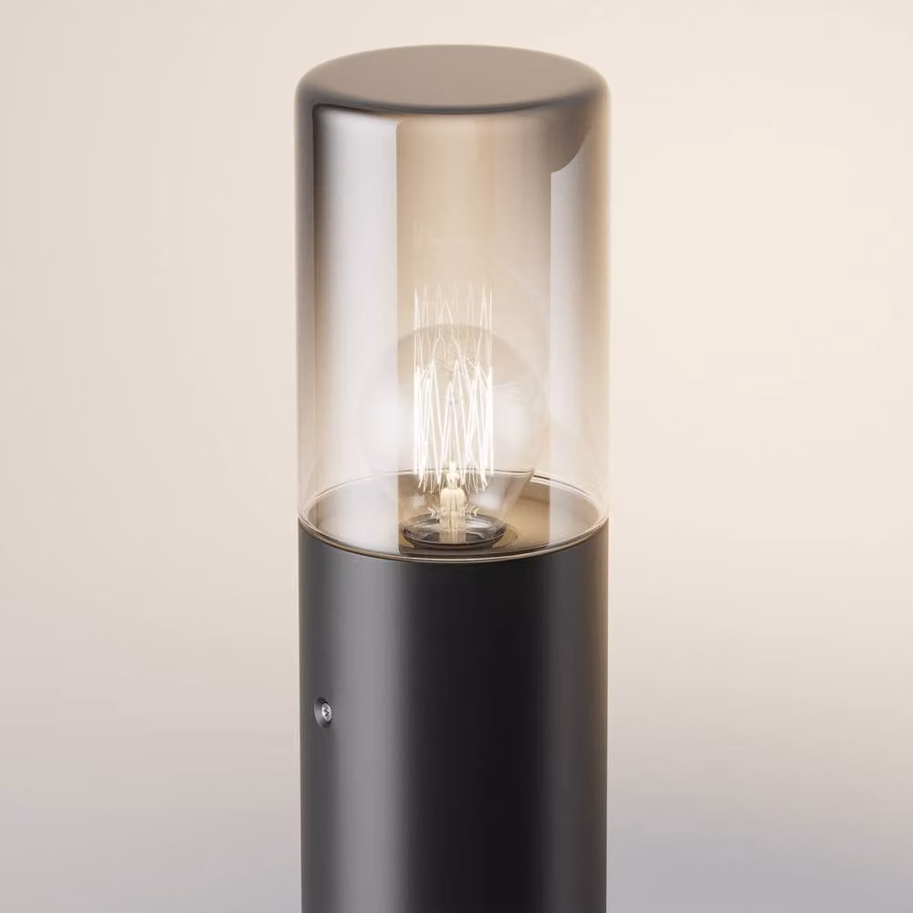 Netlighting Amas Outdoor Bollard in Grey, IP54 Rated, E27 Fitting – 2