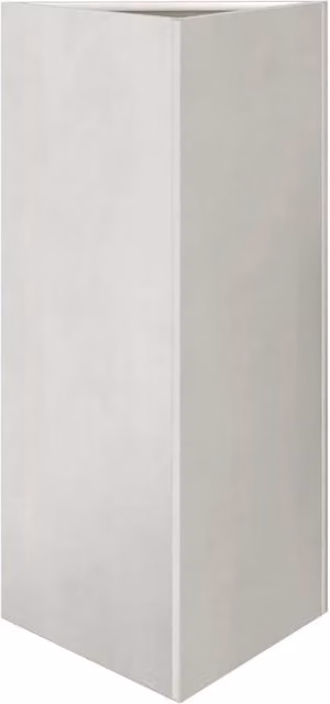 Berkfield Home Triangular Stainless Steel Garden Planter, Silver, W: 40 cm, D: 34.5 cm, H: 70 cm