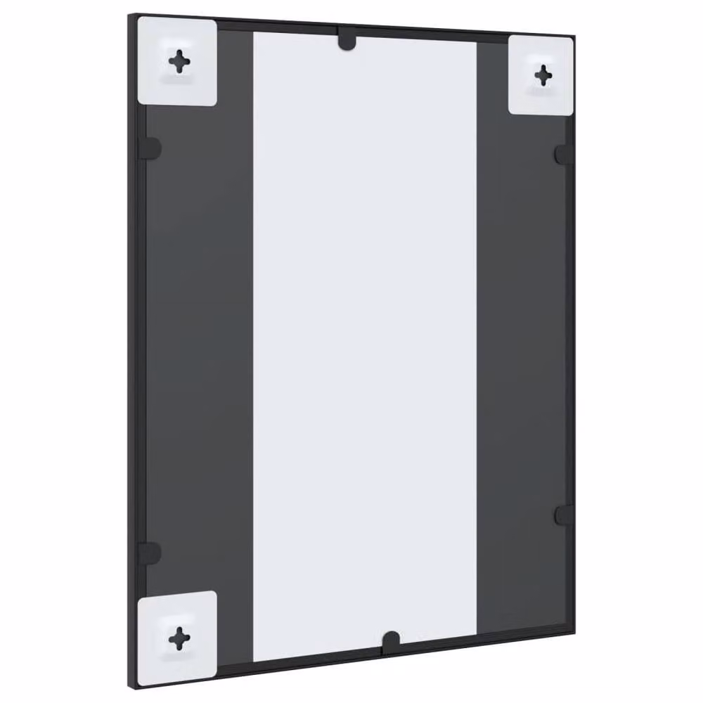 Berkfield Home Black Rectangular Wall Mirror, W: 40 cm, H: 50 cm – 3