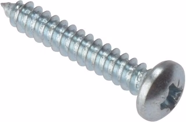 Forgefix Pozidriv Pan Head Self-tapping Metal Screws, Galvanised, Multi Colour
