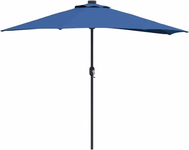 Berkfield Home Large Blue Garden Parasol with Aluminium Frame and Polyester Fabric
