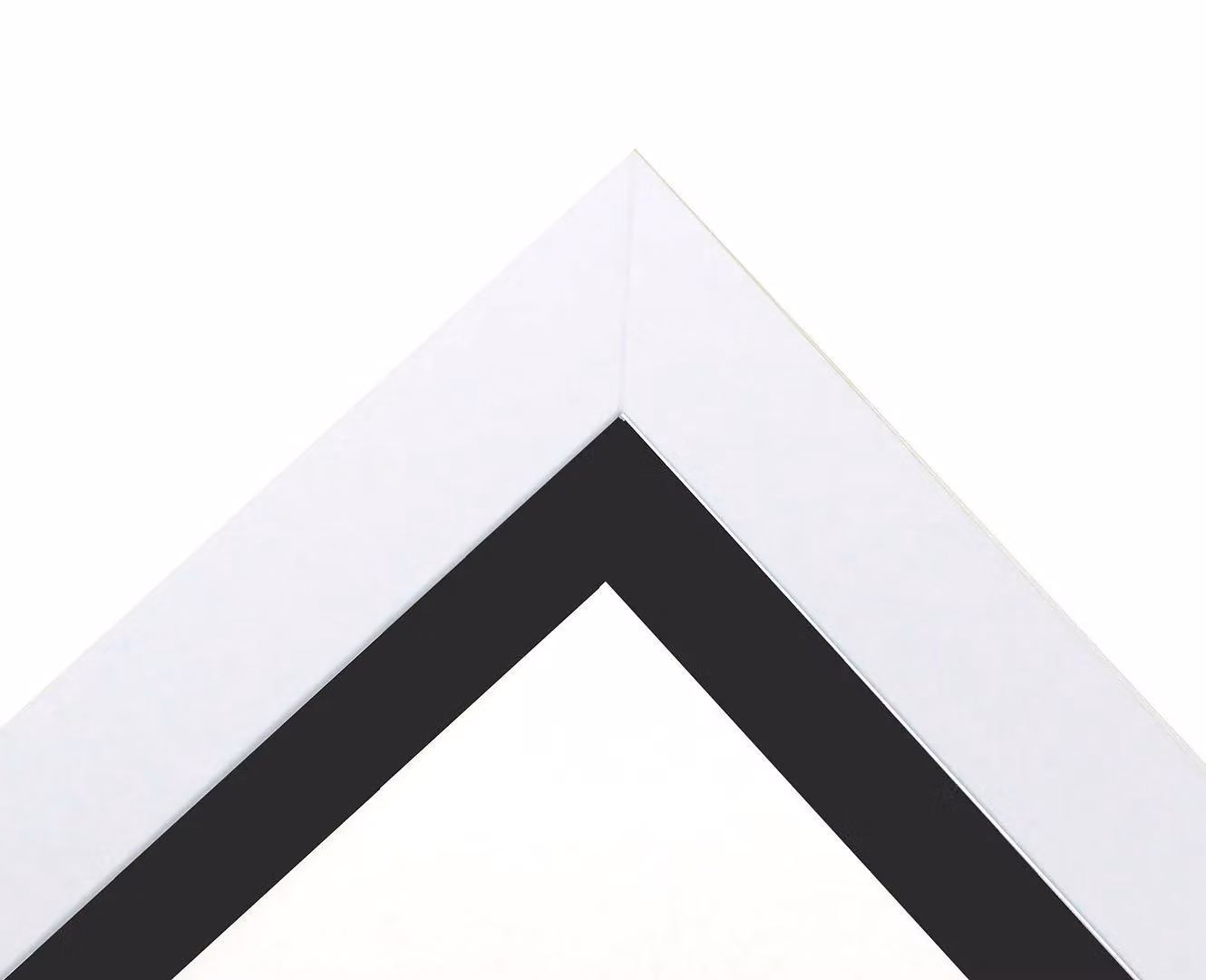Frames & Mirrors 4U Metro White Rectangular Single Picture Frame with Black Mount for 4 x 3 Inch Images – 2