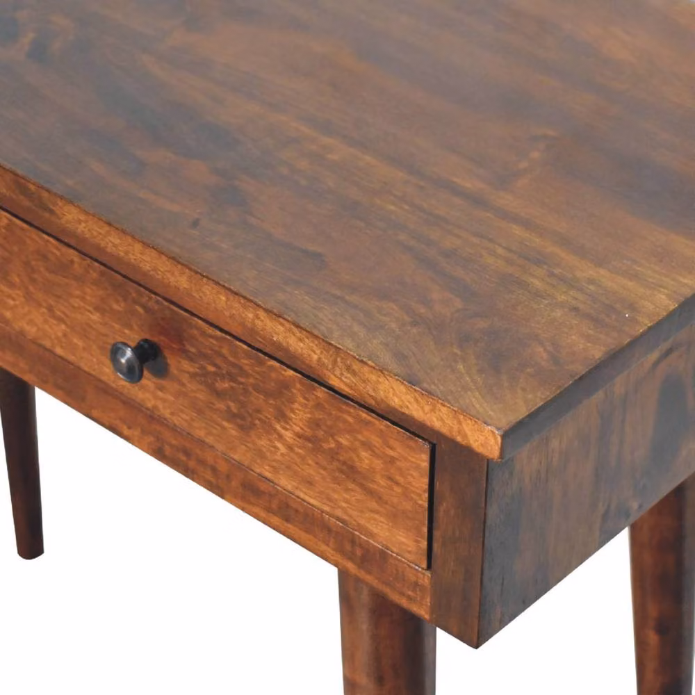 STILVORA Modern Solid Mango Wood Console Table in Brown – 5