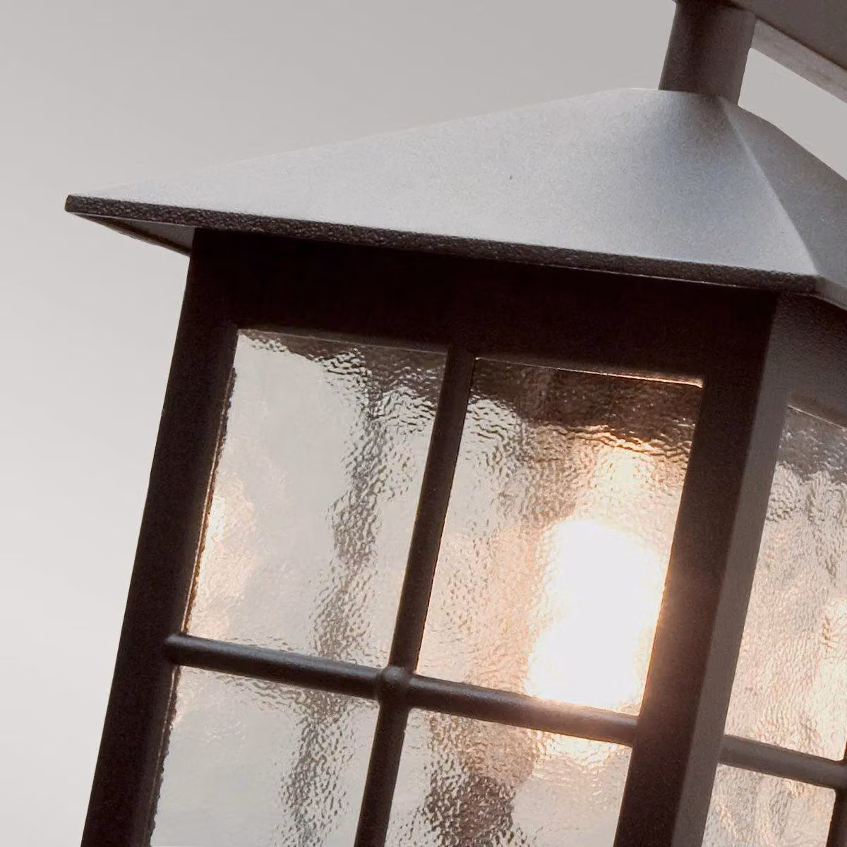 Netlighting Winchester Black Outdoor Wall Lantern Light with Glass and Aluminium Housing, IP43, E27 – 3