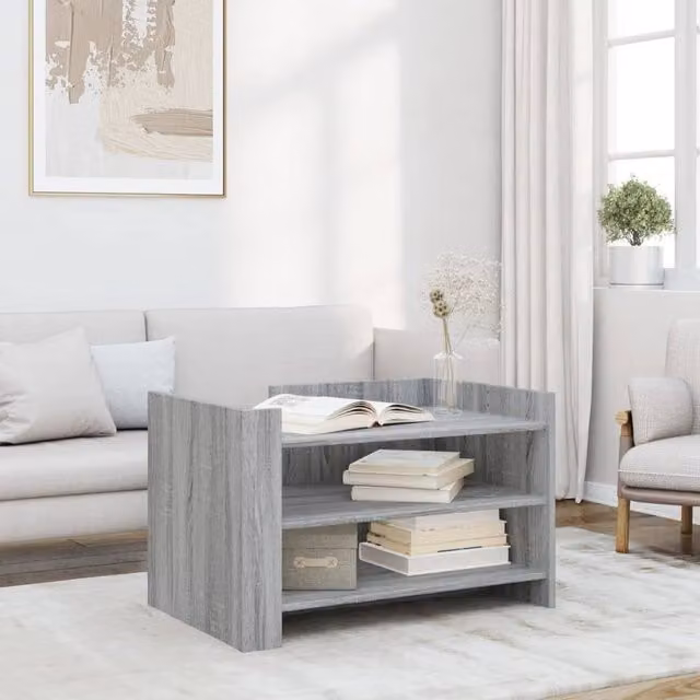 Berkfield Home Grey Sonoma Coffee Table in Engineered Wood W/D/H: 80 x 50 x 50 cm – 1