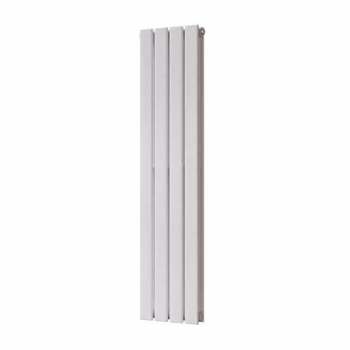 UK Radiators Typhoon White Flat Tube Vertical Designer Radiator H: 120 cm, W: 27.2 cm