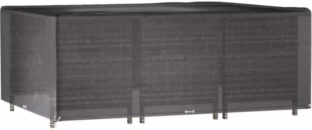 Berkfield Home Rectangular Garden Furniture Cover in Black, W/D/H: 278 x 204 x 105 cm