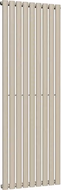 Lux Heat Oval Coloured Vertical Radiator in Moon Dust, H: 160 cm x W: 54 cm