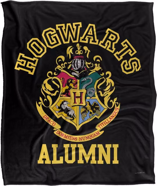 Warner Brothers Harry Potter Hogwarts Alumni White Fleece Throw Blanket W: 152 cm, D: 127 cm – 6