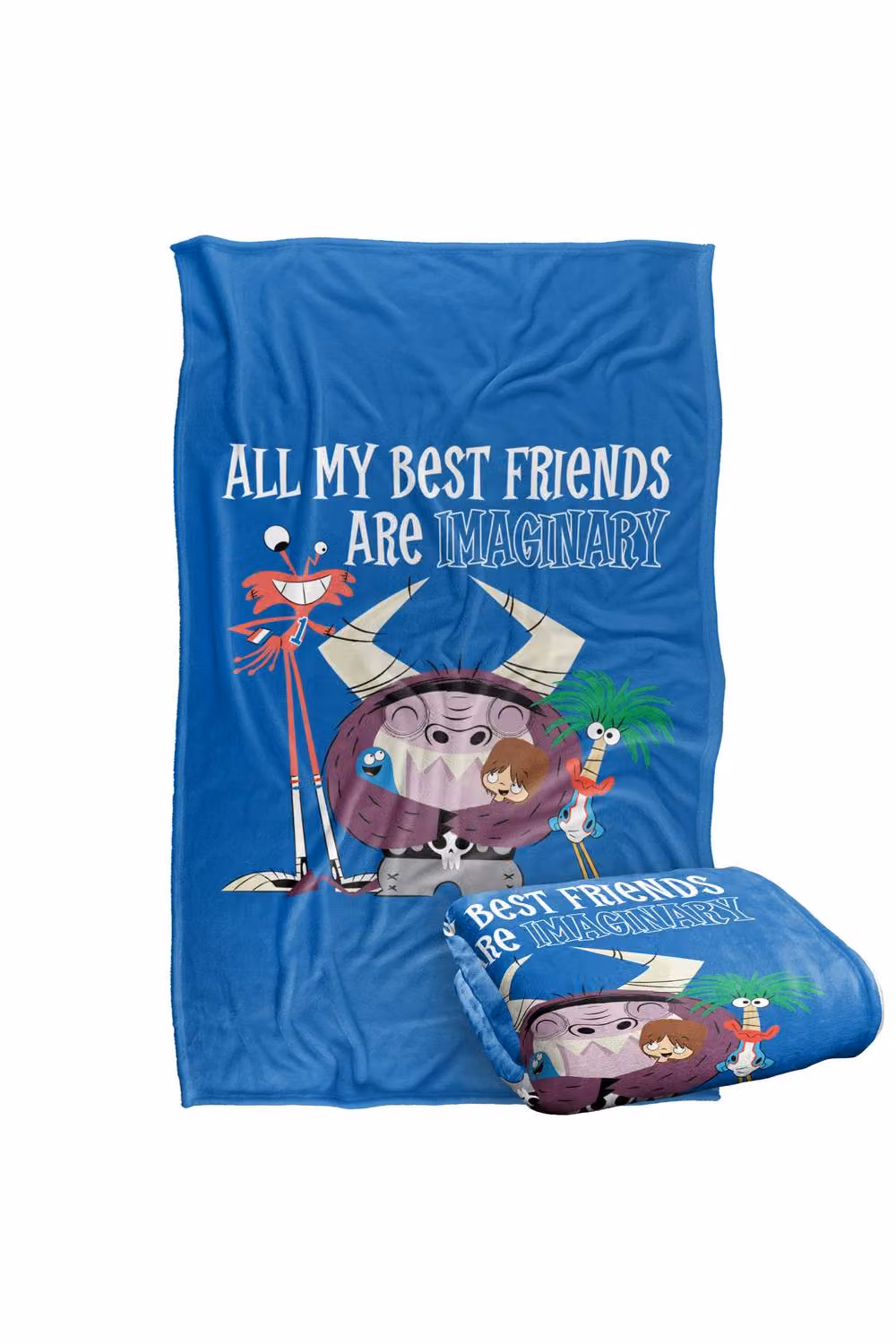 Cartoon Network Foster's Imaginary Friends Extra Large Super Soft Silky Touch Fluffy Throw Blanket in Multicolour and Blue – 2