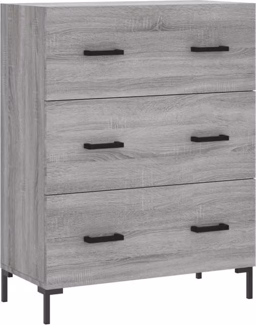Berkfield Home Grey Sonoma Sideboard in Engineered Wood, W/D/H: 69.5 x 34 x 90 cm