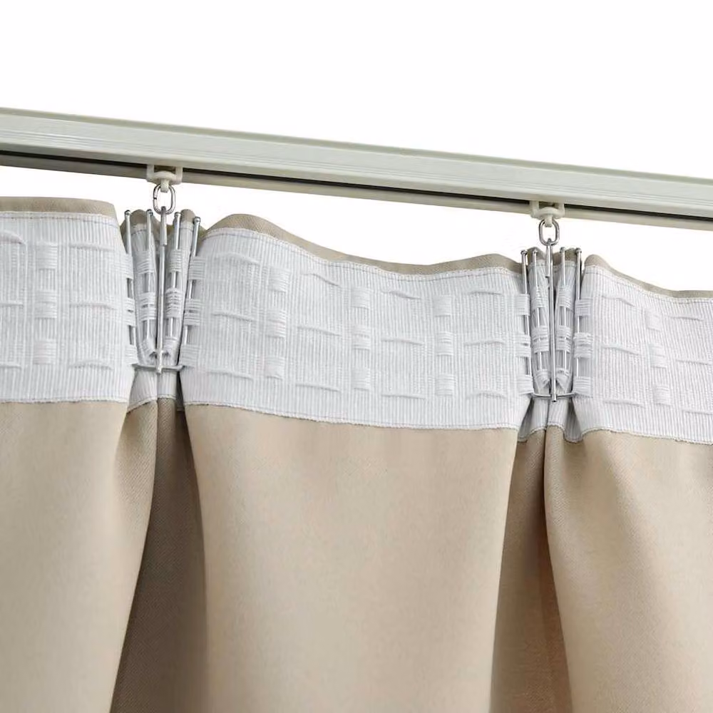 Berkfield Home Blackout Fabric Curtain Panels with Hooks, Beige, W: 140 cm, H: 245 cm, 2 Pack – 2