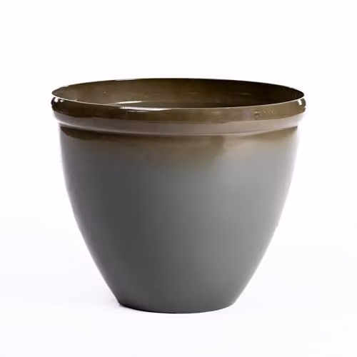 Garden Gear Samaria Outdoor Planter, Olive Glazed Effect, Multicolour, W/D/H: 39.5 x 34.0 x 39.5 cm – 1