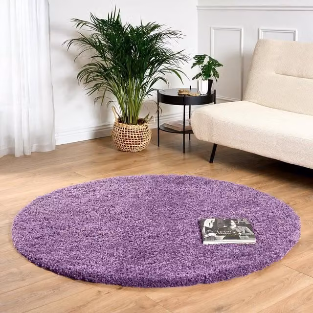 Bravich California Shaggy Rug in Purple, W: 400 cm, D: 300 cm