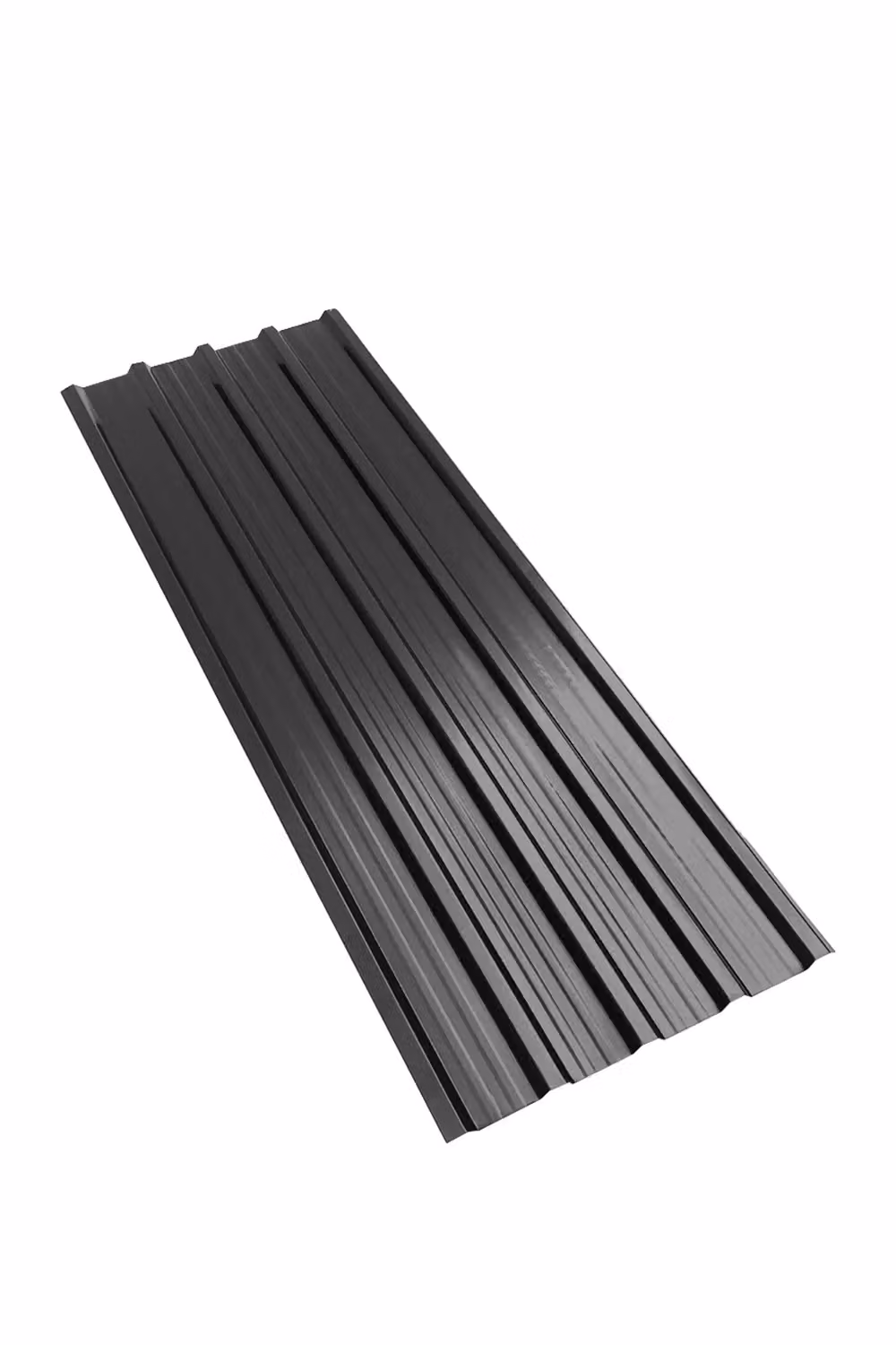 Living and Home 12-Piece Powder Coated Black Steel Corrugated Side Panels in Charcoal Grey – 2