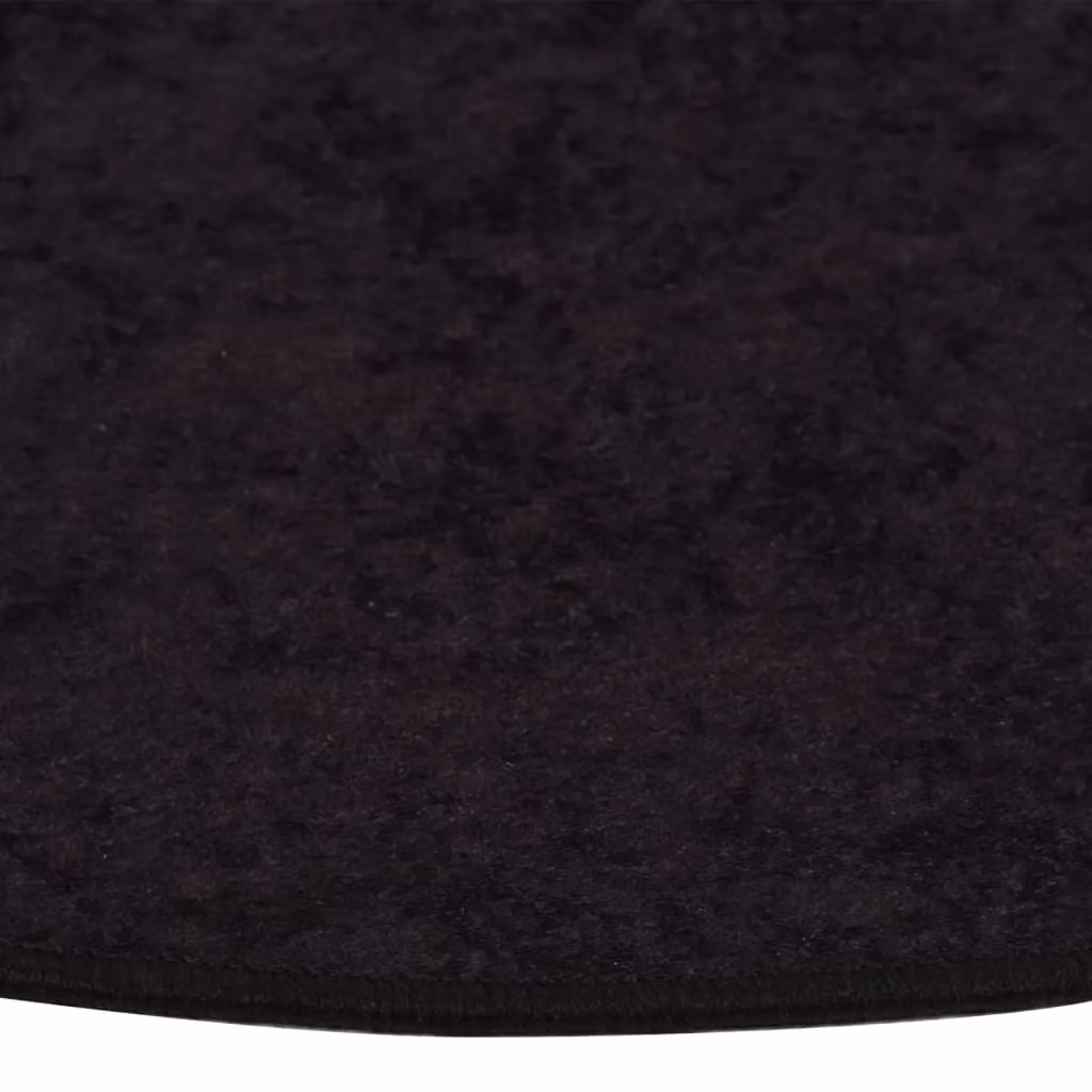 Berkfield Home Washable Round Anti Slip Rug in Anthracite and Black, Diameter: 100 cm – 3