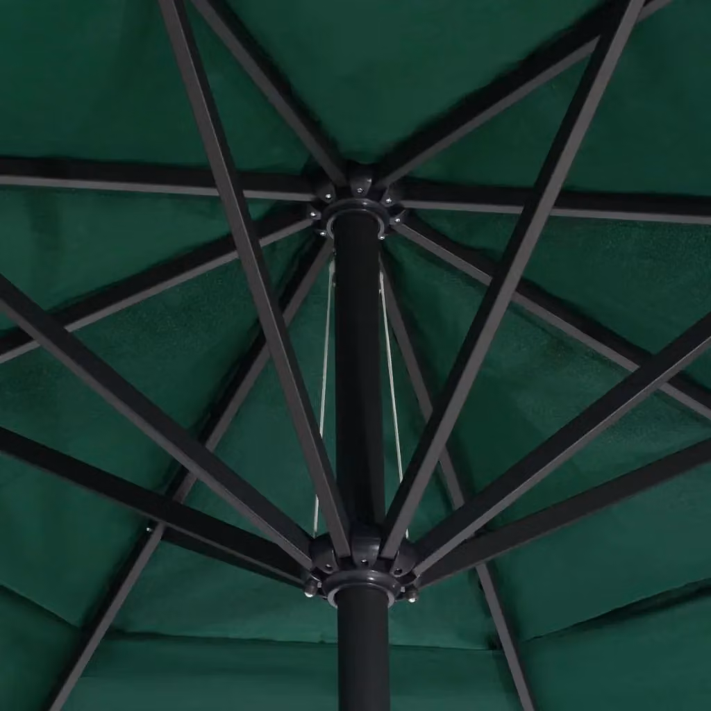 Berkfield Home Outdoor Parasol with Aluminium Pole, Green – 3