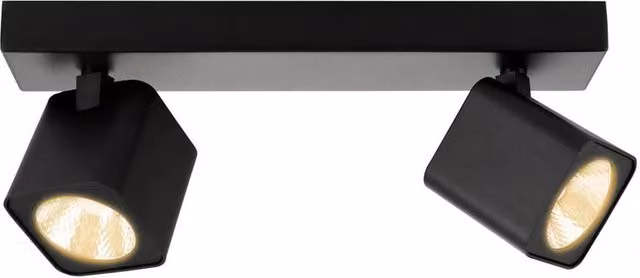 Netlighting Aveiro Modern Twin LED Ceiling Spotlight, Black, 4000K – 2