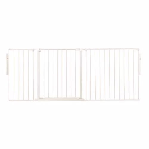 Safetots Premium Multi Panel Room Divider with Swing Door, White, Width: 187 cm, Height: 70 cm