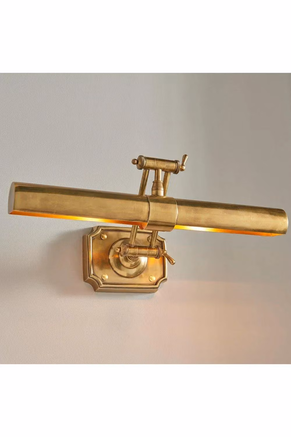Netlighting Winchester 2 Light Adjustable Picture Wall Lamp in Gold Brass with LED E14 – 2
