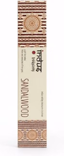 Indus Treasures Natural Woody Sandalwood Incense Sticks in Brown and Beige