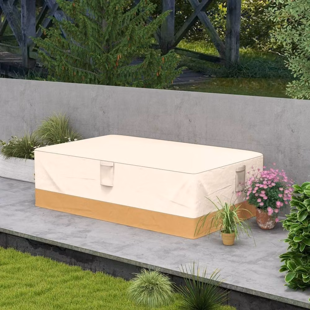 NESTLUNE Waterproof Garden Sofa Cover in Beige, 600D Oxford Polyester Fabric, W: 100 cm, D: 15 cm – 2