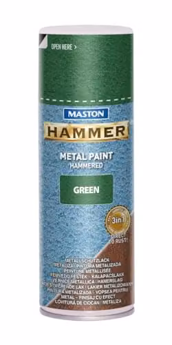 Maston Opaque Hammered Spray Paint, Green, 400 ml