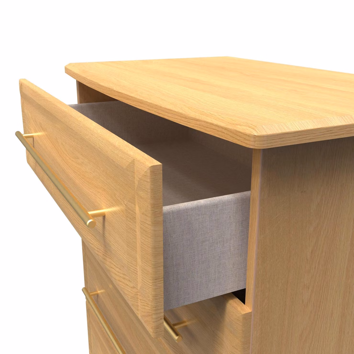 Ready Assembled 2 U Hereford 4 Drawer Chest in Light Oak – 3