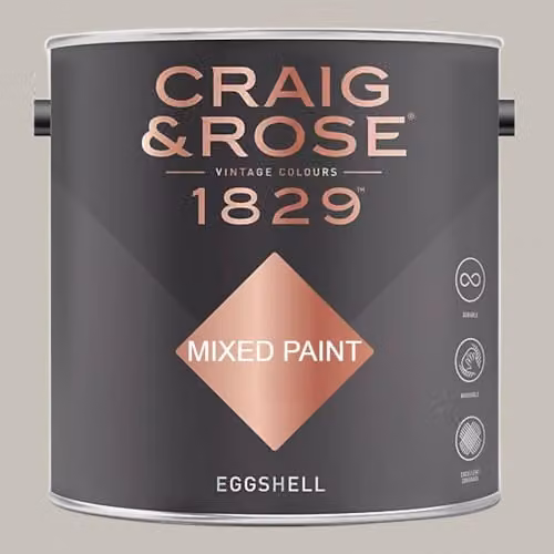 Craig & Rose 1829 Paint Stop Eggshell Paint in Exposition Gris, 2.5 l